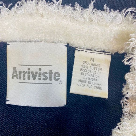 Vintage Arriviste Button-Down Santa Christmas Sweater - Size Medium - Picture 7 of 8